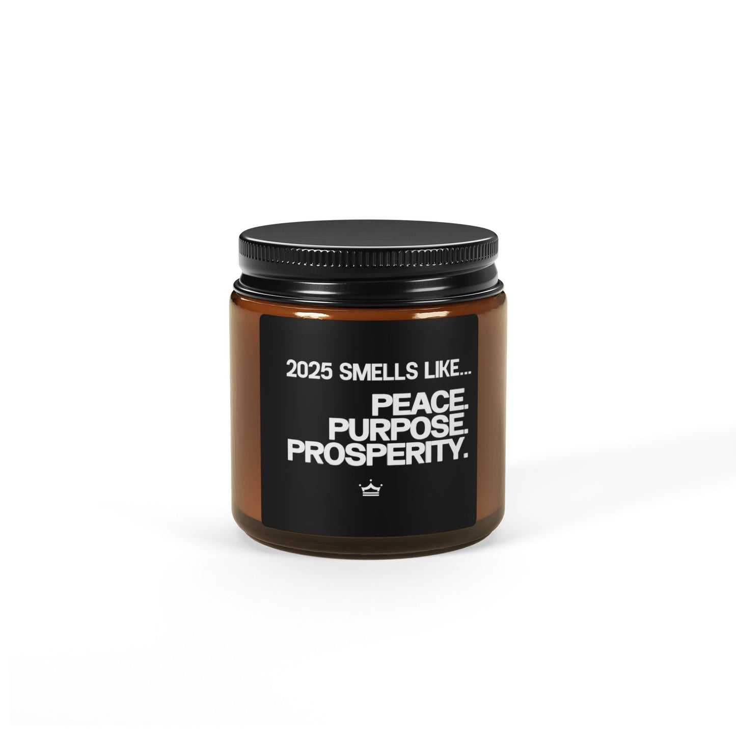 Peace. Purpose. Prosperity |Scented Soy Candle (Multi-Size, Amber Jar)